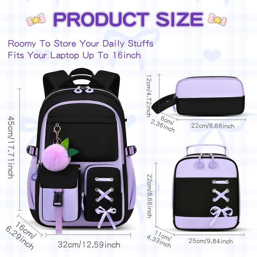 Kızlar İçin İlkokul Çantaları Okul Çantası Kawaii Hafif Çocuk Okul Sırt Çantası Kitap Çantası Seyahat Sırt Çantası Mochilas Hediyeler