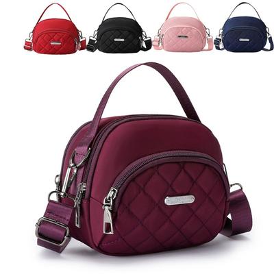 Damska nylonowa torba na ramię, modna, duża pojemność, wielowarstwowa, mała torba kurierska, codzienna torebka, jednokolorowa torba typu crossbody