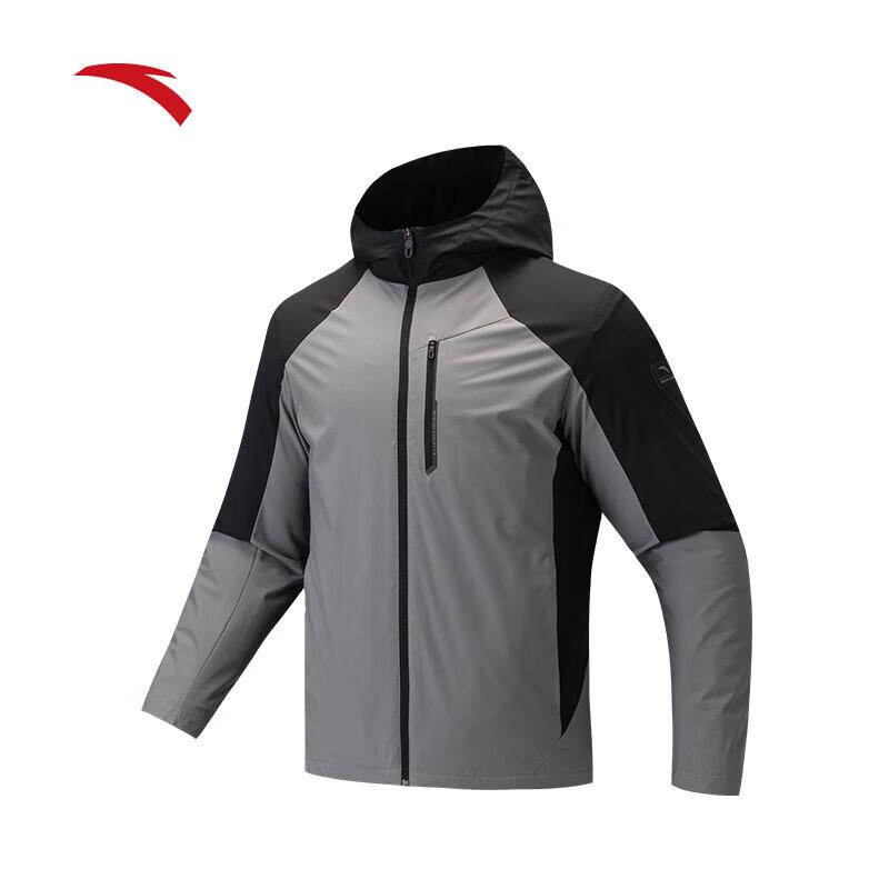 Anta Men s Water-Repellent Hooded Windbreaker Jacket 3XL (Men s 190)
