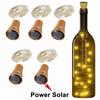Solar 20LED Wine Bottle Lights Cork Shape Fairy Lights Garland Christmas Light Copper Wire Home Room Decoration Lamp