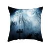 Home Cartoon Pumpkin Head Halloween Pillow Cover Peach Velvet Cushion Cover Office Sofa Cushion Cover