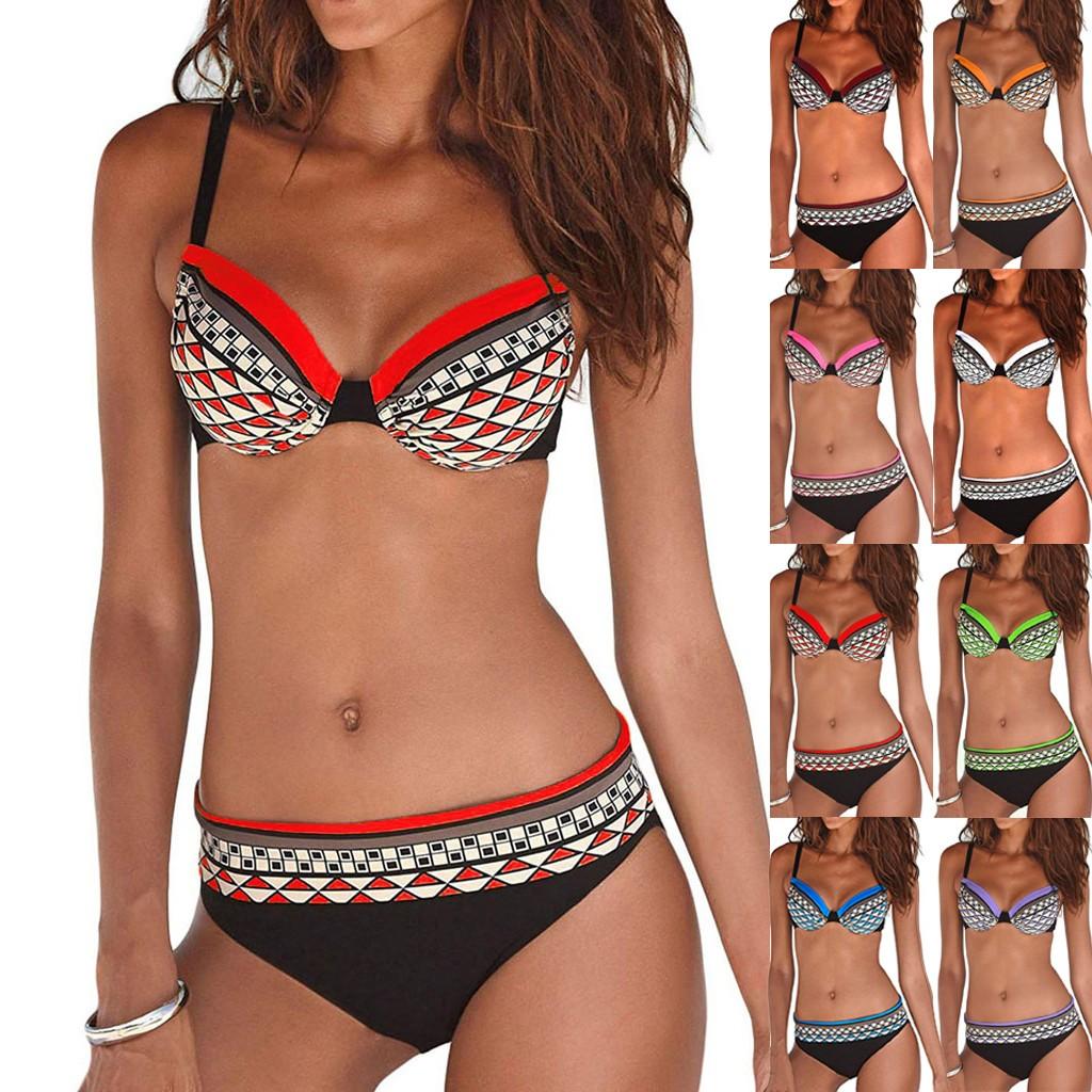 

Ramidos женский комплект бикини с цветочным принтом, купальный костюм из двух частей, купальник, пляжный костюм