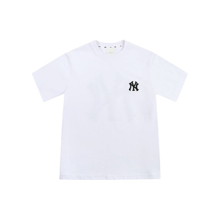 MLB New York Yankees Großdruck Vintage Rundhals Kurzarm T-Shirt Unisex Oberteile Weiß 31TS03131-50W XS white