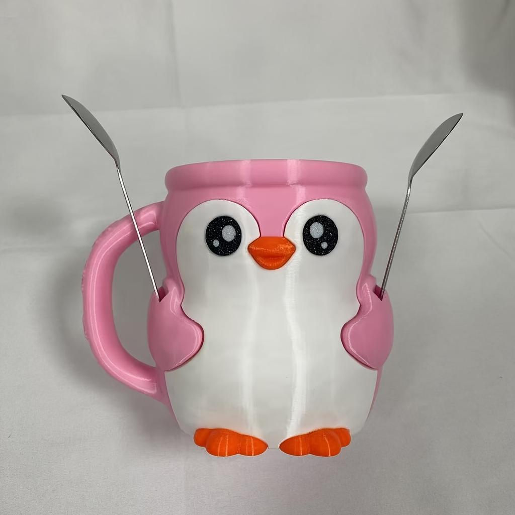 1pc Cute Penguin Ice Cream Pint Holder, Penguin Ice Pint Holder, Ice Cream Pint Containers, Reusable Ice Cream Containers, Popsicle Holders