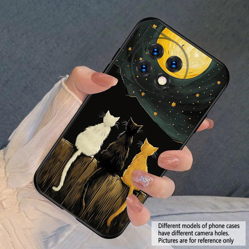 Fond Chat Pour OnePlus 8 9 11 12 13 10 Pro 9RT 8T 12R Ace 3 5 2V Nord CE 2 4 Lite N20 SE 30 N200 silicone souple coque de téléphone