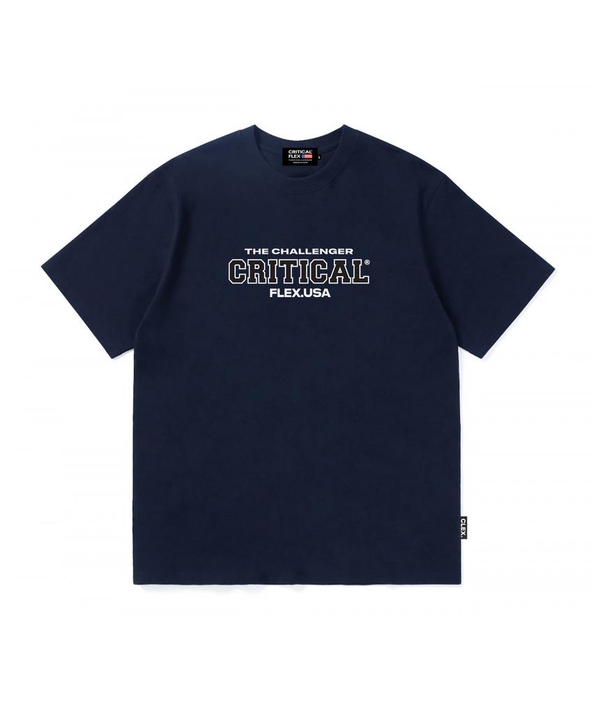 Keulitikeolpeullegseu Critical Logo Short Sleeve T-Shirt Navy