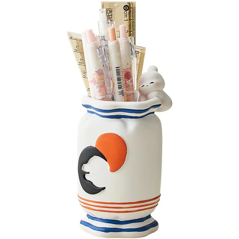 

Adorable Rabbit Candy-Shaped Pencil Holder Storage Box Make-up Brush Organizer Living Room Bedroom Desk Decor Ornaments Gift