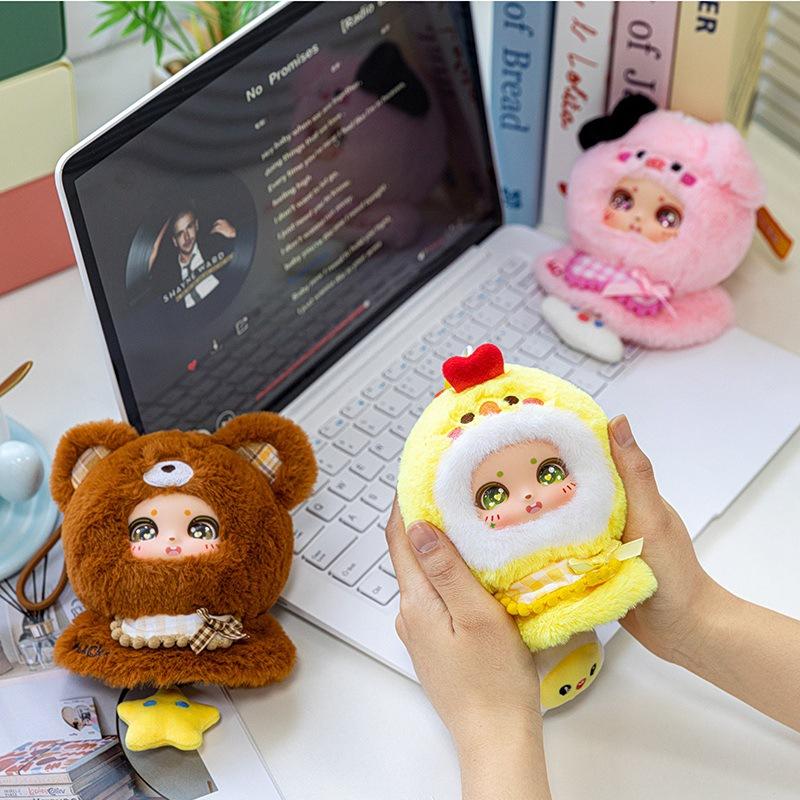 Peluche Lindo Muñeco de Pegamento Dibujos Animados Muñeco de Moda Colgante para Bolso Llavero Regalo de Cumpleaños