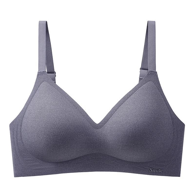 Soft support underwear women gather small breasts, show large and seamless upper support secondary breasts, no steel ring, anti-sagging latex bra