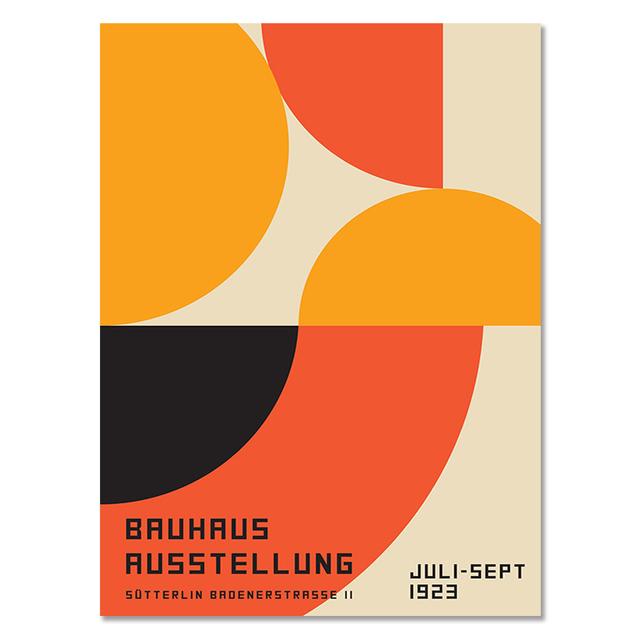 Retro Bauhaus Colorful Geometric Pattern Canvas Poster Abstract Artwork Design Wall Art Pictures Living Room Home Decor Painting