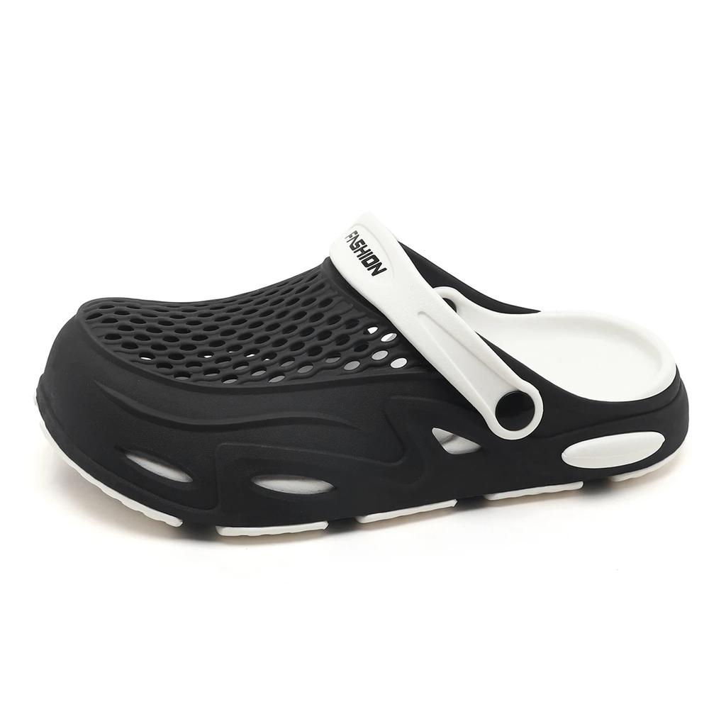 2025 New Design Sandals for Men Thick Bottom Fashion Slippers Mens Garden Shoes Solid Color Breathable Clogs Casual Beach Shoes