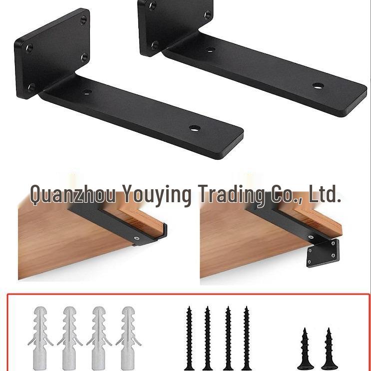 

Heavy-Duty Wall-Mounted Iron Triangle Shelf Bracket for Cross-Border Use Black [3.5mm thickness]