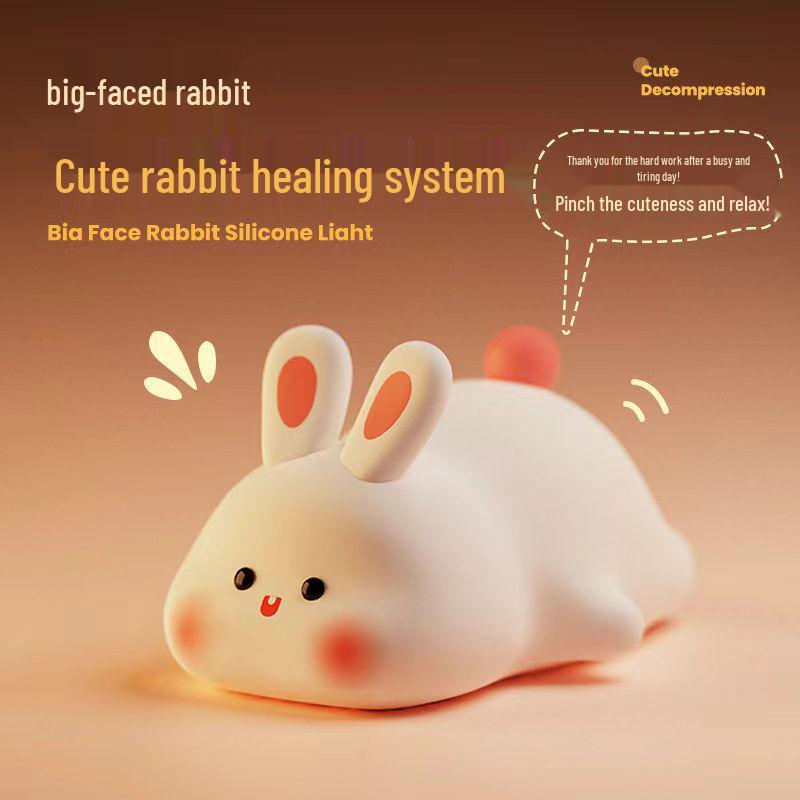 Rabbit Silicone Night Light for Children's Room or Baby Nursery