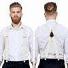 Solid Color Work Suspenders Heavy Duty Elastic Pants Braces Retro X-Type Suspenders Business