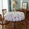 Hot Sale Printed Round Table Cloth PVC Waterproof Oil-proof Tablecloth Home Dining Lace Table Cover for Wedding Party Decor