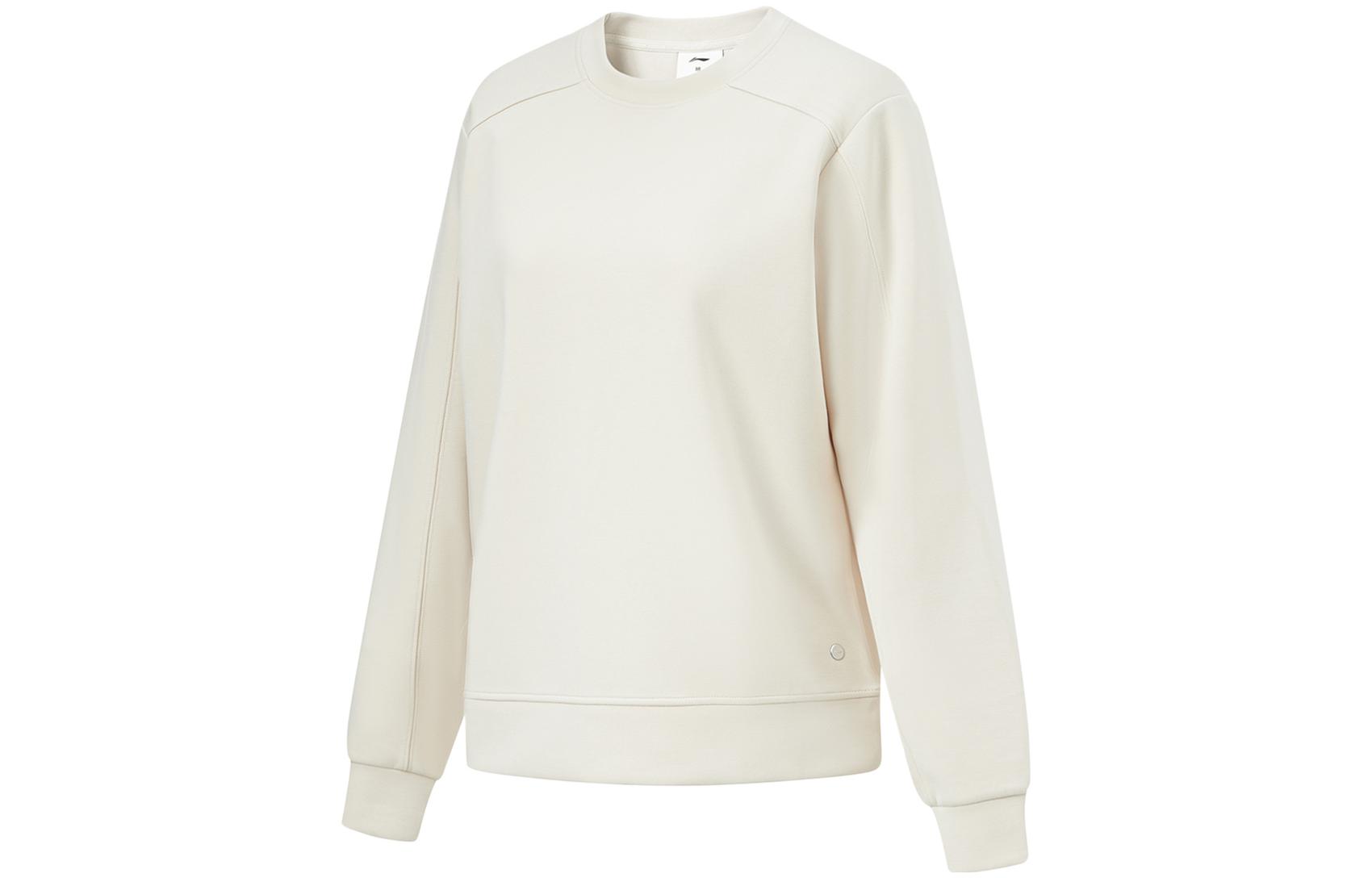 Li Ning Fitness Series Sweatshirt Women s Sand Gravel Gray AWDU110-1 M