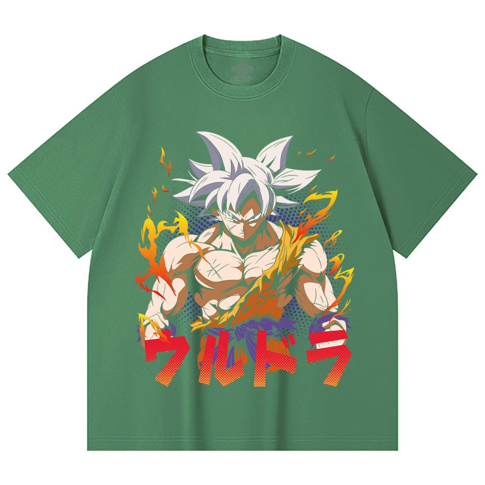230 Gsm 100% Cotton Dragon Ball V11 Goku Ultra Print Unisex Heavy Cotton T Shirt