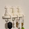 Storage Rack Wall Mounted 3 Hook Hanger Cute Animal Shape No-Punch Key Holder Nordic Style Organizer for Home