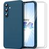 Silicone Case for Samsung Galaxy A54 5G - BOOLING - Ultra-thin - Shockproof - Blue + 2 Glasses