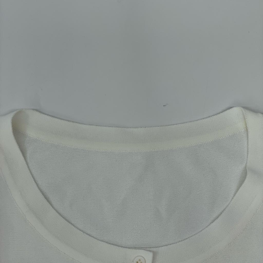 FOXEY 36823 White Upper Standard Long Sleeve Cardigan Tops 40 whiteUsed