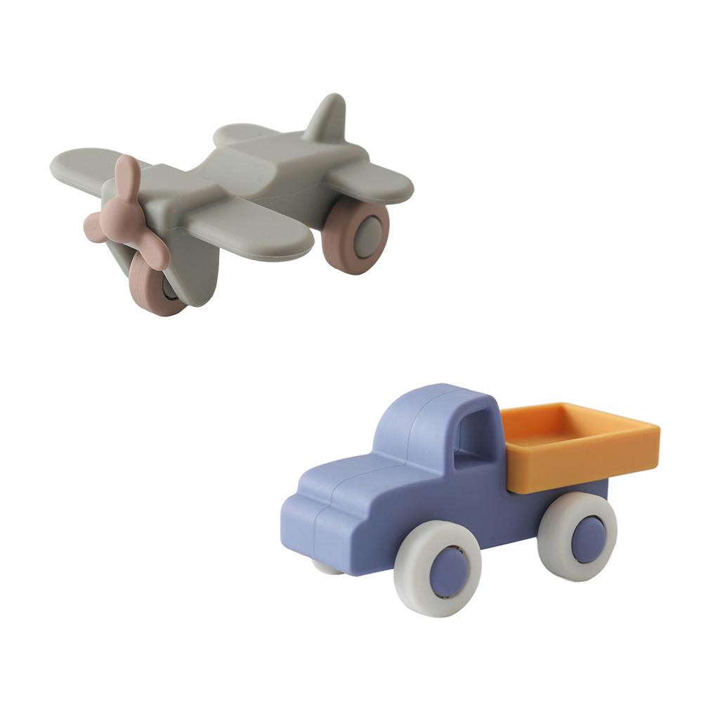 Baby Silicone Car Toys Montessori Baby Things Silicone Baby Teether Toy Car  0 12 Months Newborn Educational Toy Silicone Blocks