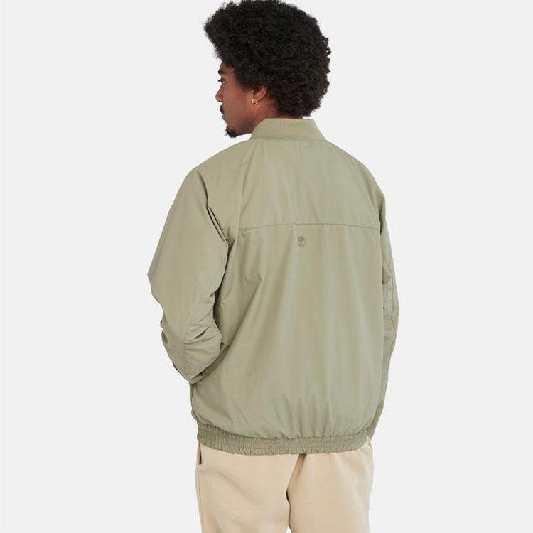 Timberland Ss23 Solid Color Logo Embroidered Water-Resistant Jacket Men Jacket Cassel-Green A6R87-590