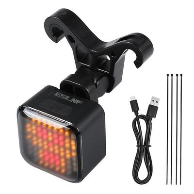 Bicycle Tail Light Rear Red Light For Night Riding Led Ebike Tail Light Smart & Creative USB Charging Brake Sensing With 8