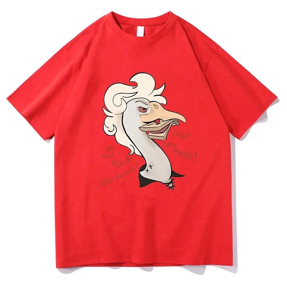 Letní trička s krátkým rukávem Funny Kawaii Streetwear Gym Tričko s krátkým rukávem Husí Astarion Graphic TRIKS Žena Y2k Top Trička