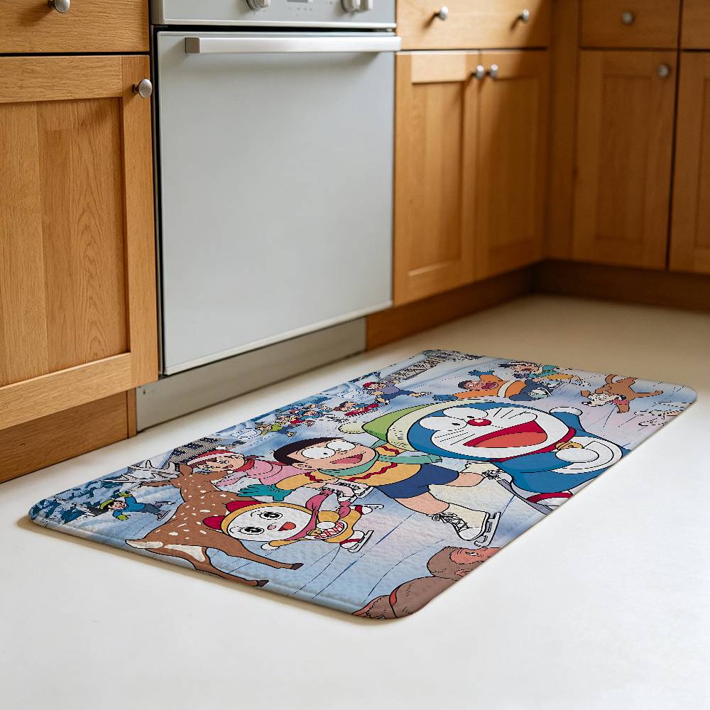 Cartoon D-Doraemons Kitchen Floor Mat Footpad Mats Style Soft Bedroom Floor House Laundry Room Mat Anti-skid Household Carpets