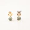 Green Amethyst Gemstone 925 Sterling silver Jewelry Push Back Stud Earrings 0.8" EE-141-6