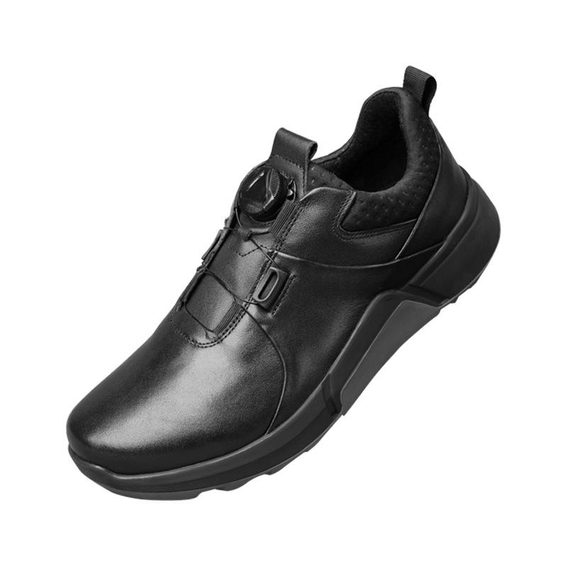 New Business Black Fashion Trendy Leather Shoes Winter British Style Men's Low Heel Casual Style Leather Shoes