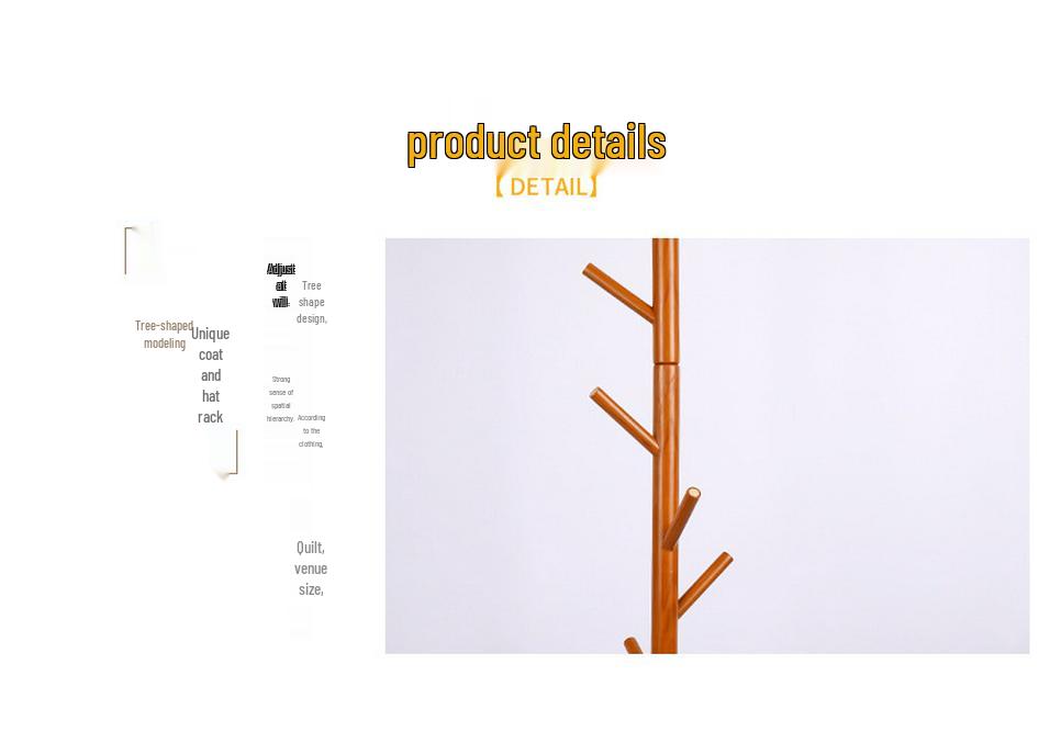 Solid Wood Clothes Rack for Living Room & Bedroom