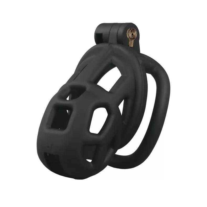 Male Chastity Cage with Invisible Lock and 3 Size Rings Lightweight ABS Bondage Gear Adult Sex Toy for Men