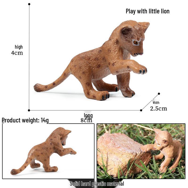 Lion Pride Simulation: Male & Female African Lion Figurines - Plastic Wild Animal Action Models