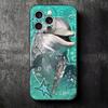 Ocean Cute Dolphin Soft Phone Case for iPhone 16 16E 17 Air 15 Pro Max 14 Plus 13 Mini 11 12 7 Black Cover Back Shell