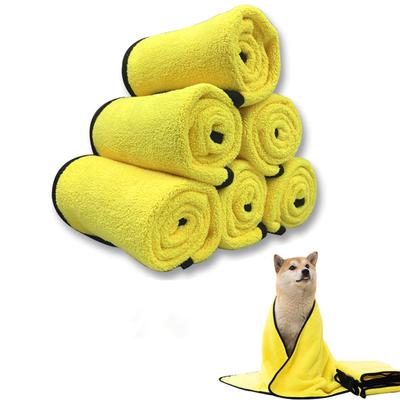 Quick Drying Pet Dog and Cat Towels Soft Fiber Towels Water-absorbent Bath Towel Pet Shop Cleaning Towel Pet Supplies