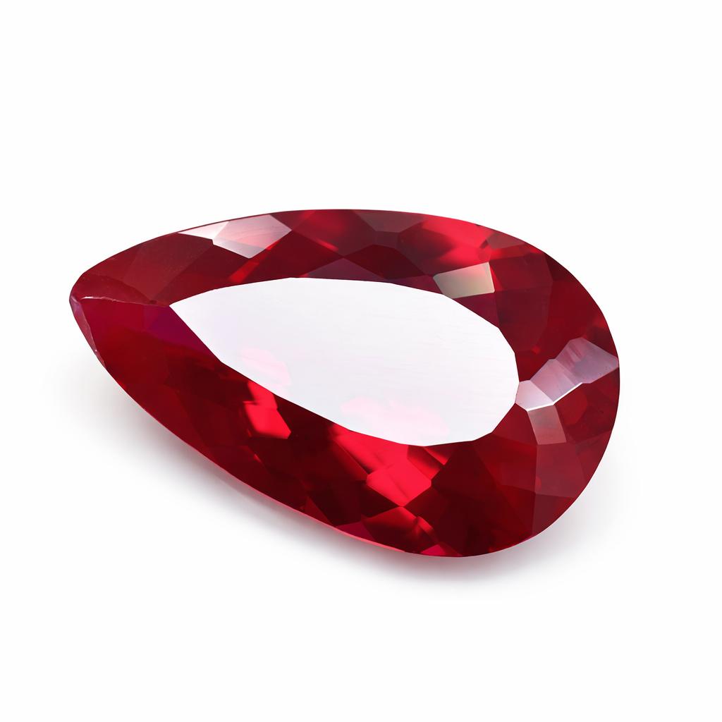 Natural Pigeon Blood Red Ruby Loose Gemstone 16x12mm Pear Shape for Jewelry Making and Crafts