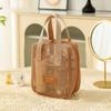 Large Capacity Mesh Handheld Makeup Bag Square Storage Toiletry Bag Simple Cosmetic Cases  Travel