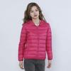 Feather new women's clothing autumn and winter new light and thin down jackets for women's clothing with hats and thin large-size coats