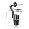 Multifunctional Car Cup Holder Car Fan with Atmosphere Light 3 Speed Wind Adjustment Plug and Play