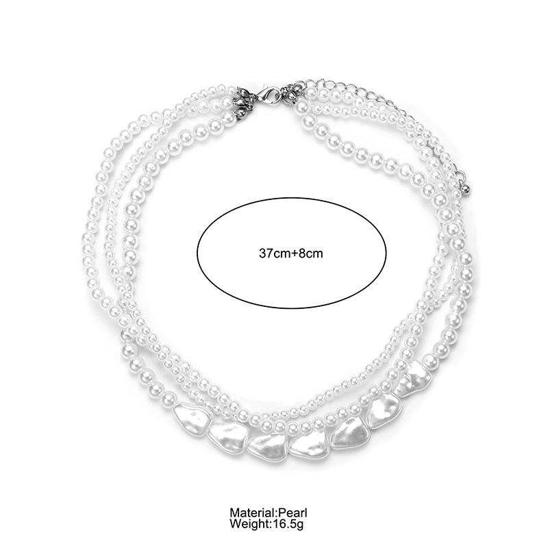 Vintage Multi-layer Imitation Pearl Choker Necklace for Women