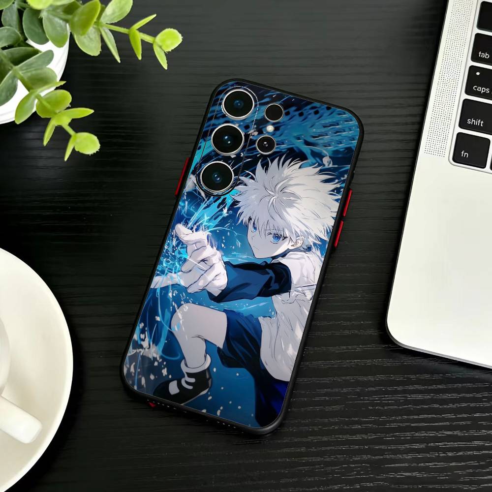 R-Killua Zoldyck H-Hunter X Hunter Phone Case For Samsung S26,S25,S24,S23,S22,S21,S20,S30,Ultra,Plus,Fe,Note,5G Black Cover