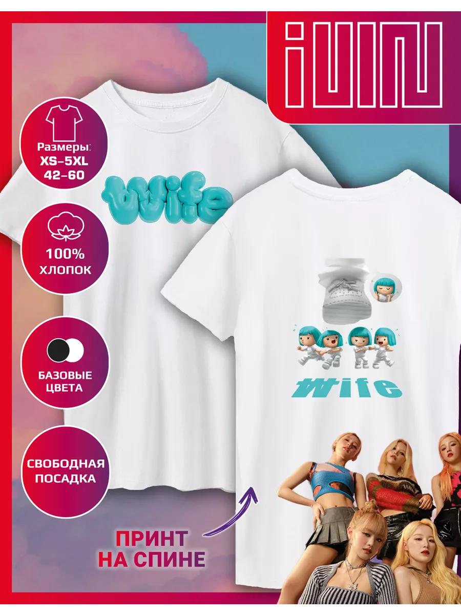 

Straight T-shirt with G-idle wife print S