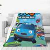 Tayo The Little Bus Child Wool Blankets Korea Cartoon Anime for Kids Custom Throw Blanket for Bed Sofa Couch 200x150cm Quilt