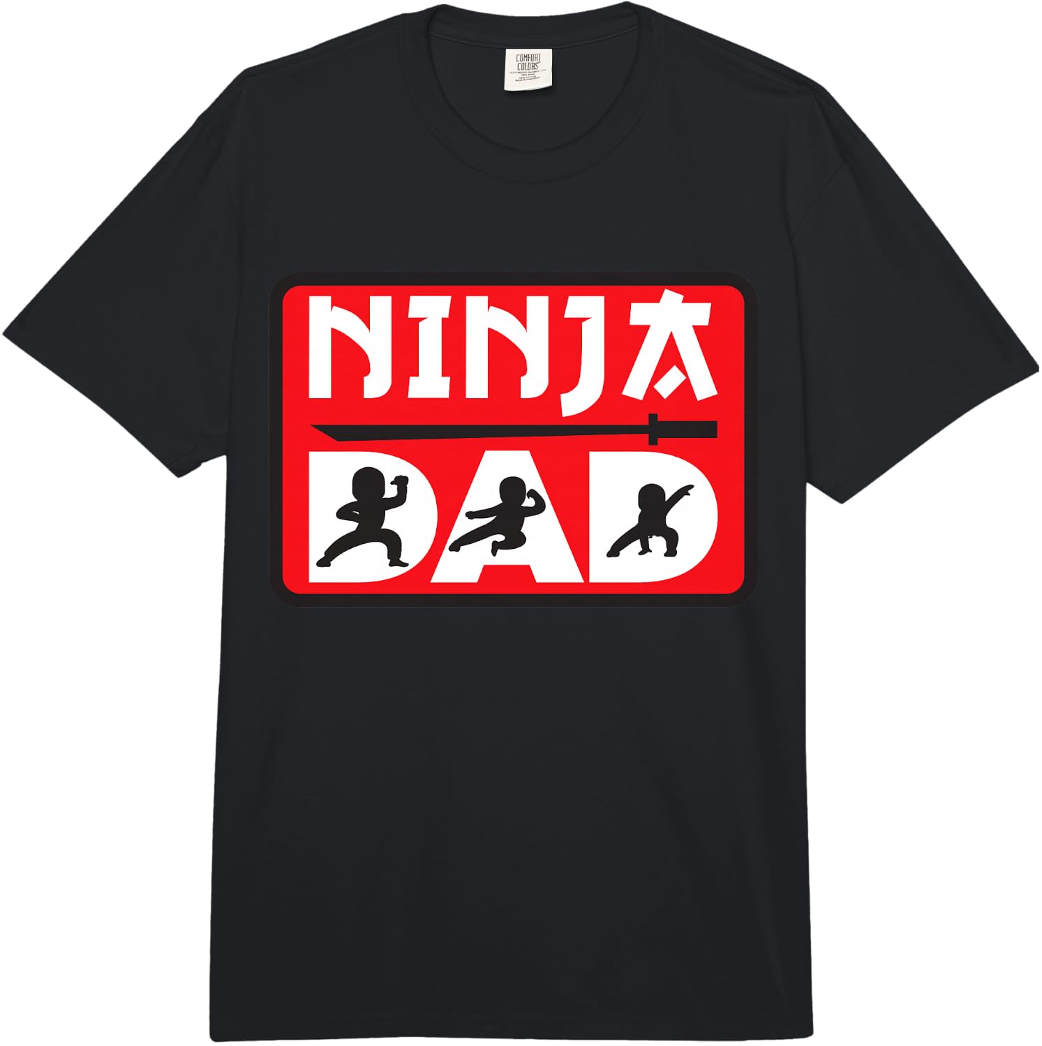 Ninja Dad Matching Family Ninja Warrior Funny Gift Comfort Colors Adult Heavyweight Unisex T-Shirt XL