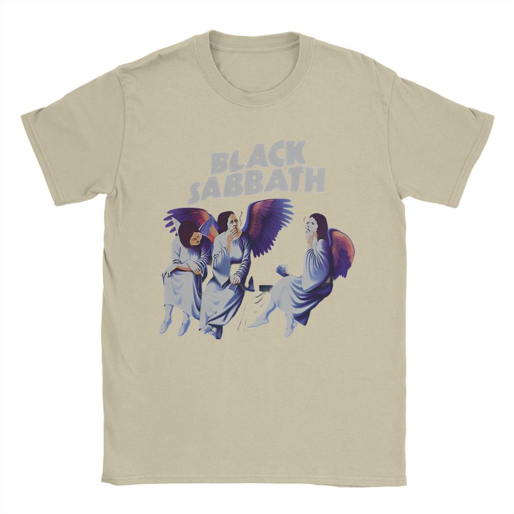 Pánská trička Black Sabbath Heaven And Hell Bavlněná trička Plážový Streetový Styl Tričko s Krátkým Rukávem Kulatý Výstřih Volné Tričko Plus Size