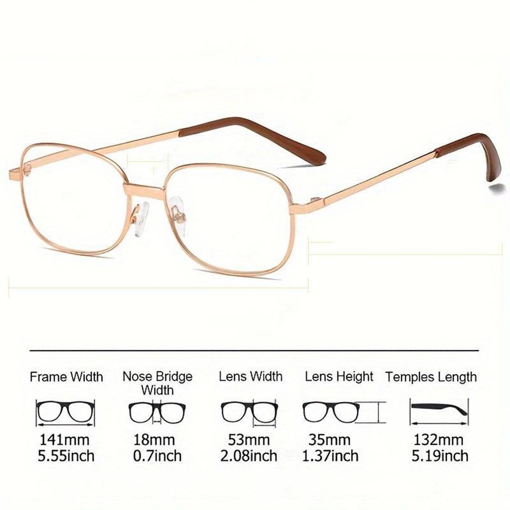 Anti Blue Light Glasses square Cermin Mata Silau Computer Eyeglasses for Women Men Fashion Metal Frame Specs