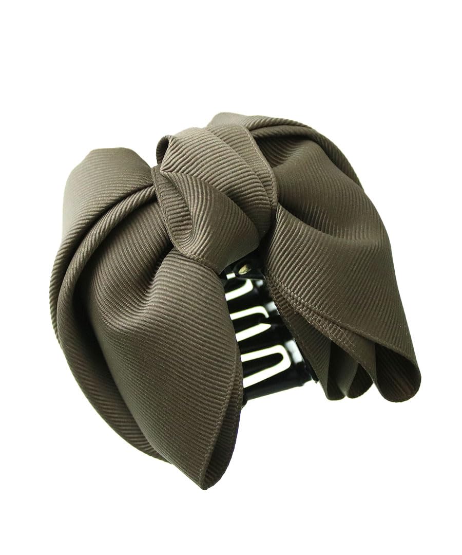 

VINGTAINE Vance Clip Grosgrain Center Ribbon Hair Clip Стильный взрослый милый подарок [Vintaine] H7803-KHAGY-
