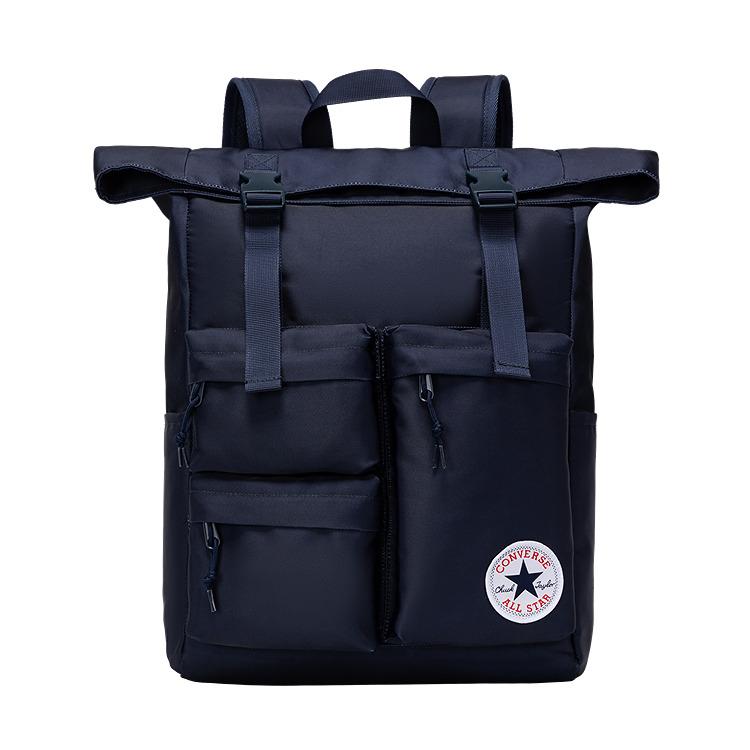 Converse 19L Large Capacity Simple Versatile Polyester Backpack Men Backpack Navy-Blue CV2613247GS-003 Navy