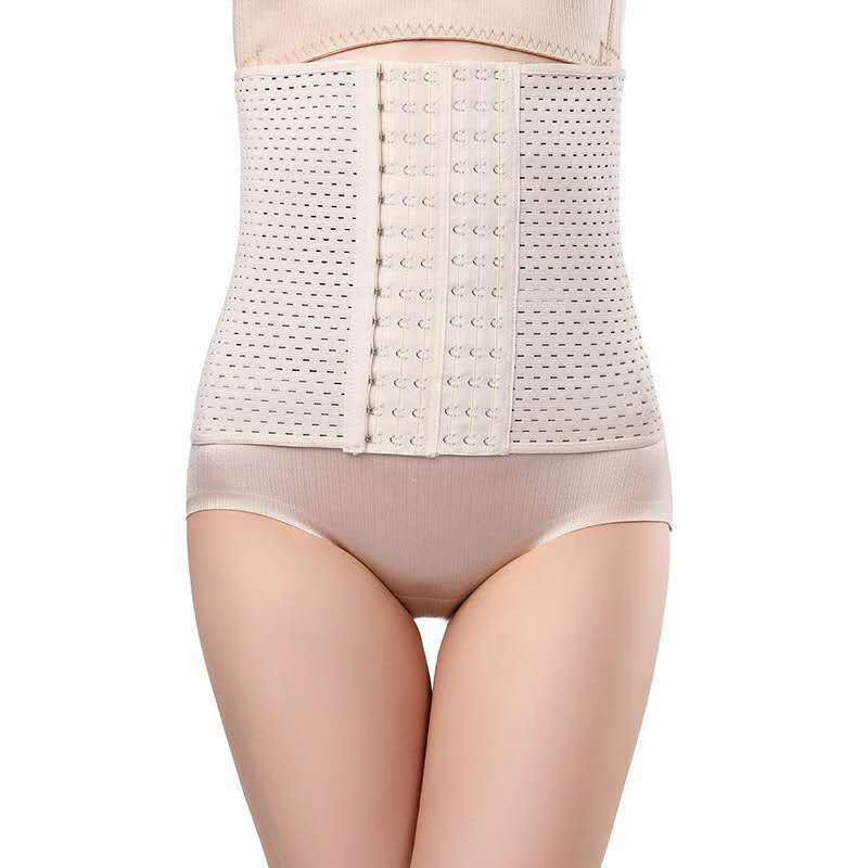 Four Seasons Waist Cincher: 13-Buckle, High-Waist Tummy Control Belt for Body Shaping and Postpartum Support